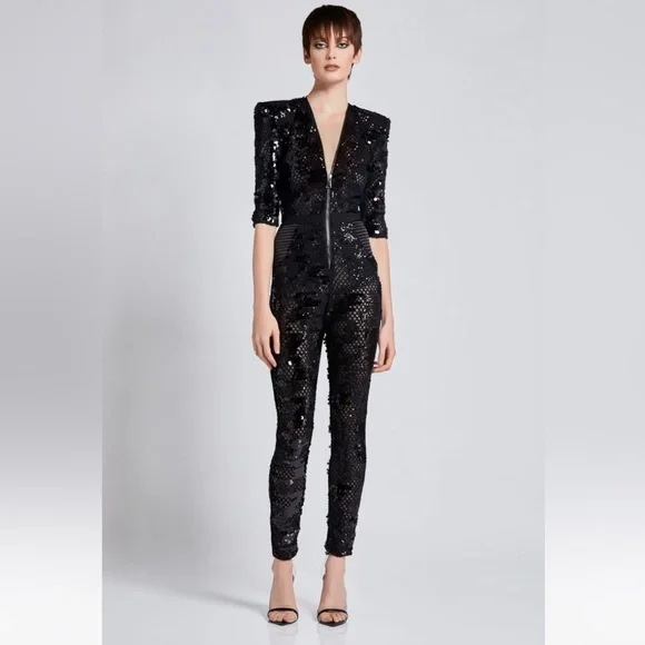 2X “HOST PICK” Zhivago Sequined Mesh Jumpsuit - Picture 1 of 16